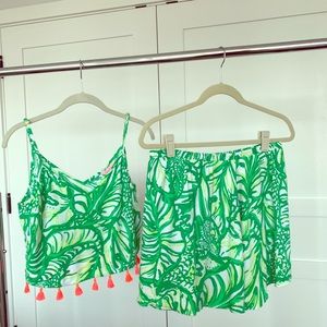 Lilly Pulitzer Crop Top and Skort Matching Set